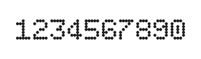 5×7数字点阵字体 ddN57AA0304