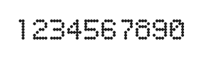 5×7数字点阵字体 ddN57AA0308