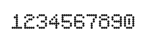 5×7数字点阵字体 ddN57AA0312