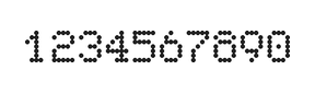 5×7数字点阵字体 ddN57AA0315