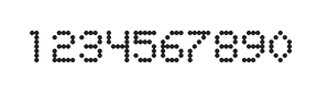 5×7数字点阵字体 ddN57AA0318