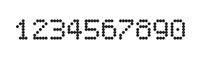 5×7数字点阵字体 ddN57AA0321