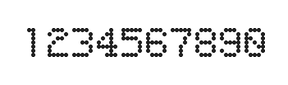 5×7数字点阵字体 ddN57AA0322