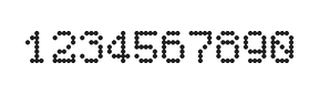 5×7数字点阵字体 ddN57AA0324