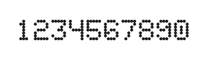 5×7数字点阵字体 ddN57AA0326
