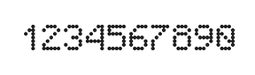 5×7数字点阵字体 ddN57AA0327