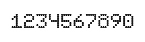 5×7数字点阵字体 ddN57AA0330