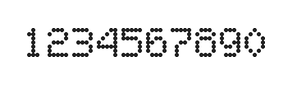 5×7数字点阵字体 ddN57AA0332