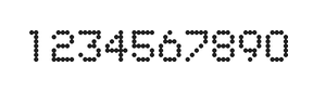5×7数字点阵字体 ddN57AA0336