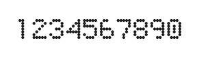 5×7数字点阵字体 ddN57AA0337
