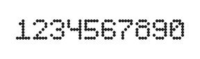 5×7数字点阵字体 ddN57AA0338