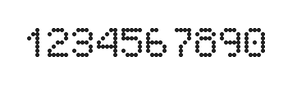 5×7数字点阵字体 ddN57AA0339