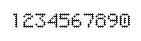 5×7数字点阵字体 ddN57AA0342