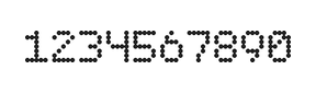 5×7数字点阵字体 ddN57AA0343