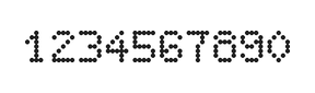 5×7数字点阵字体 ddN57AA0345