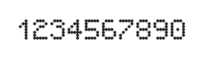 5×7数字点阵字体 ddN57AA0348