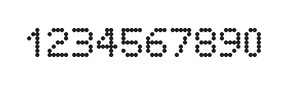 5×7数字点阵字体 ddN57AA0349