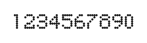 5×7数字点阵字体 ddN57AA0351