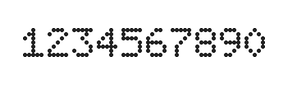 5×7数字点阵字体 ddN57AA0352