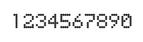 5×7数字点阵字体 ddN57AA0353