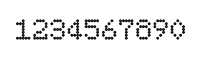 5×7数字点阵字体 ddN57AA0354