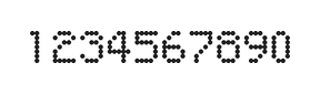 5×7数字点阵字体 ddN57AA0357