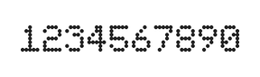 5×7数字点阵字体 ddN57AA0359
