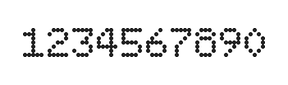 5×7数字点阵字体 ddN57AA0362