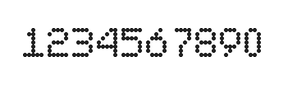5×7数字点阵字体 ddN57AA0365