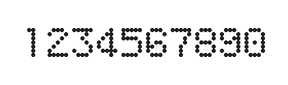 5×7数字点阵字体 ddN57AA0369