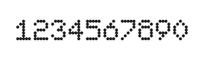 5×7数字点阵字体 ddN57AA0374