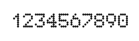 5×7数字点阵字体 ddN57AA0377