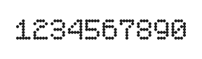 5×7数字点阵字体 ddN57AA0382
