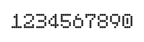 5×7数字点阵字体 ddN57AA0384