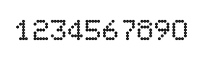 5×7数字点阵字体 ddN57AA0388