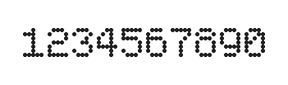 5×7数字点阵字体 ddN57AA0389