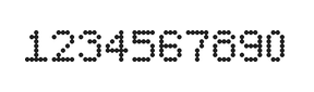 5×7数字点阵字体 ddN57AA0392