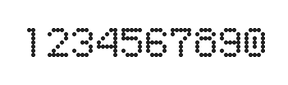 5×7数字点阵字体 ddN57AA0395