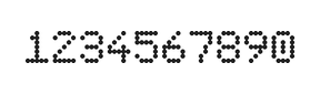5×7数字点阵字体 ddN57AA0397