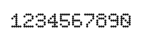 5×7数字点阵字体 ddN57AA0399