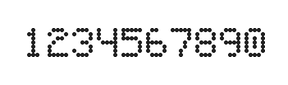 5×7数字点阵字体 ddN57AA0401