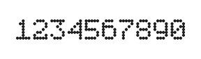 5×7数字点阵字体 ddN57AA0411