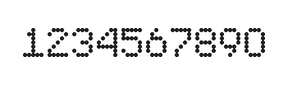5×7数字点阵字体 ddN57AA0415