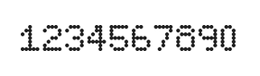 5×7数字点阵字体 ddN57AA0416