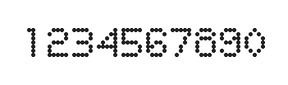 5×7数字点阵字体 ddN57AA0417