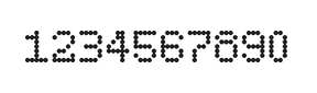 5×7数字点阵字体 ddN57AA0418
