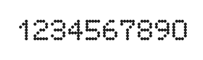 5×7数字点阵字体 ddN57AA0419