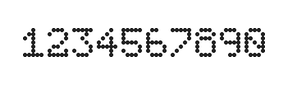 5×7数字点阵字体 ddN57AA0422