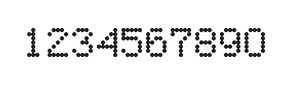 5×7数字点阵字体 ddN57AA0425