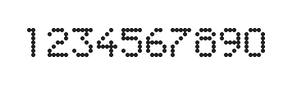 5×7数字点阵字体 ddN57AA0430